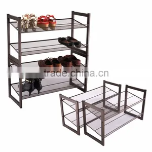 Vivinature Shoes Storage Rack, Shoes Rack With Mesh Metal Style thumbnail-3
