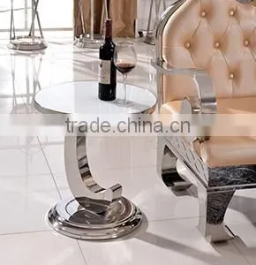 D001 Space Saving Furniture Low Stainless Steel Side Table thumbnail-2