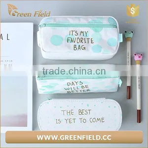 Leisure Pencil Case Canvas Children Printed Zipper Pencil Bag thumbnail-2