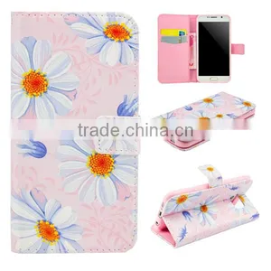 For Samsung Galaxy s6 PU Flower Pattern Flip Wallet Leather Mobile Phone Case thumbnail-4