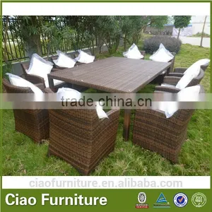 Kitchen Table Sets/hot Sell Rattan Living Dining Table and Chair Sets thumbnail-1