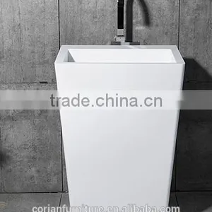 Acrylic Solid Surface Corian New Design Hote Bathroom Basin Stand thumbnail-3