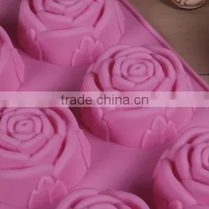 Hot Sale Rose Silicone Cake Mold 6 Checks Cake Mould thumbnail-3