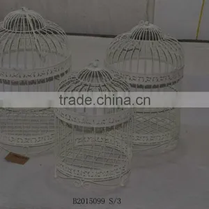 Big Round White Birdcage thumbnail-1