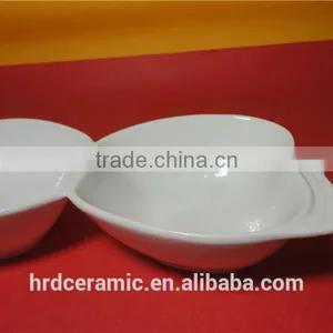 19.5*8.7*3.8cm Star Hotel White Ceramic Dinner Plate Apple Shape Dish thumbnail-3