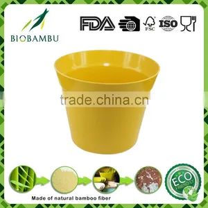 Wholesale Reusable Environmental Bamboo Fiber Garden Flower Pot thumbnail-1
