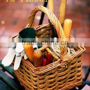 Elegant Wicker Picnic Basket thumbnail-1