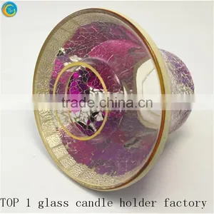 Custom Colors Mosaic Candle Shade Mirror Mosaic Candle Holder thumbnail-3