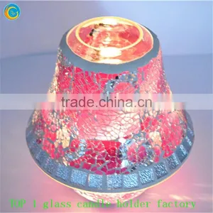 Purple Mosaic Candle Holder Cheap Wedding Decor thumbnail-6