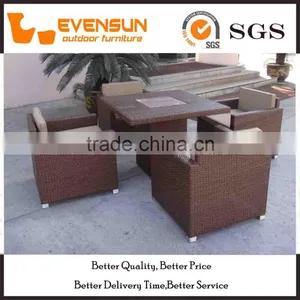 5PC Multi-function Club Room PE Rattan Dining Set Wicker Furniture thumbnail-2