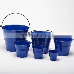 Multi-Colour Mini Metal Plain / Heart Wedding Party Christening Favour Gift Pails Tin Buckets thumbnail-2