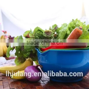 BPA-Free Plastic Mixing Bowl / Plastic 3pcs Salad Mixing Bowl Set thumbnail-3