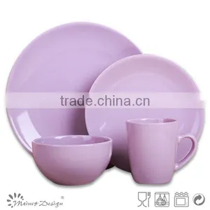 16pcs Solid Color Stoneware Dinner Set thumbnail-1