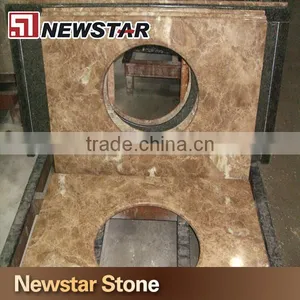 Newstar Top Quality Crystal Brown Marble Vanity Top Counter Top for Hotel thumbnail-1