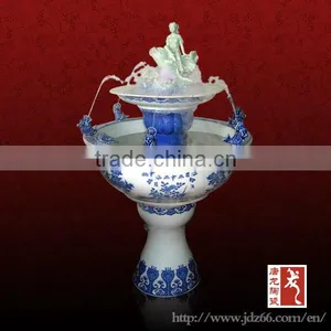 Wonderful Ceramic Double-level Fountain Decorative Good for Garden and Home Air Humidifier Indoor Fountain thumbnail-1