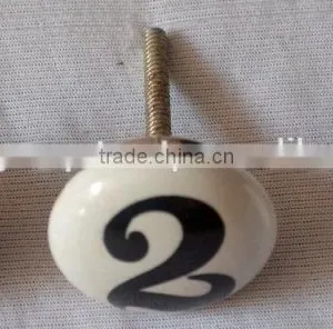 Newest Design Hand Painted Numeric Door Knobs Set Of 3 thumbnail-2