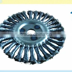 Stainless Steel 4-1/2" Twist Knot Steel Wire Wheel Brush thumbnail-1