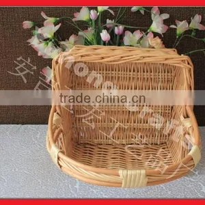 Boat Shaped Willow Basket Wholesale thumbnail-6
