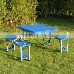 Low Price Outdoor Plastic Suitcase Foldable Camping Picnic Dining Picnic Table Set thumbnail-1