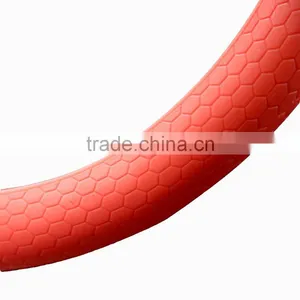 33cm Dia Antislip Red Silicone Steering Wheel Cover Protector thumbnail-3