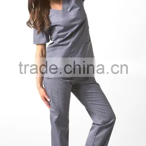 Custom V Neck Hospital Uniform Fitted Clinical Medical Scrubs Uniforms thumbnail-3