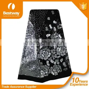 FL0055 Gold 2015 Newest African Fashion High Quality French Lace Net Lace for Party Wedding Dresses and Clothing thumbnail-4