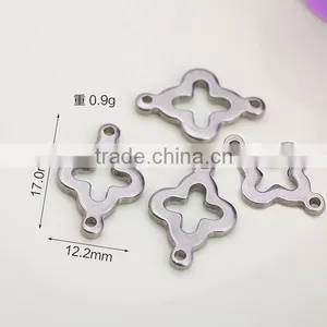 Wholesale High End Stainless Steel Heart Shape Charms Diy Steel Heart Shape Connector Charms for Bracelets thumbnail-6