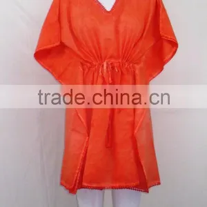 LADIES BEACHWEAR SANDWASH KAFTANS BEACH WEAR BREATHABLE ALL COLORS thumbnail-4