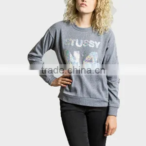 Custom Hoodies Long Sleeve Crew Neck Sportswear,women Hoody, thumbnail-1