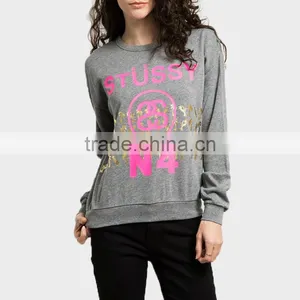 Custom Hoodies 2015 Long Sleeve Round Neck Printed Hoodies Without Hoody thumbnail-1