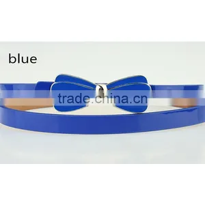 New Arrival Fashion Design High Quality With Flower Design Alloy Metal Buckle Women Slim PU Leather Belt thumbnail-3