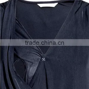 Custom Summer Fashion Elastic Satin Adult Breastfeeding Nursing Dress thumbnail-5