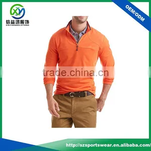 Popular Design High Quality Orange Color Polyester Breathable Sports Wear Pullover Hoodie for Men thumbnail-1