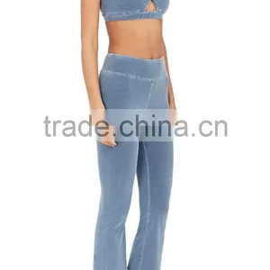 2017 High Quality Custom Ladies Sportswear Stretch Cotton Sweatpants Fitness Joggers Slim Fit Leggings Wholesale thumbnail-3