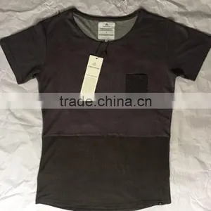Black Tailored Fitting Men Pocket Two Tone T Shirts thumbnail-1