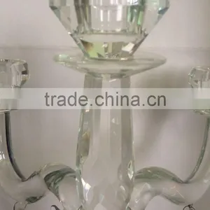 Wholesale Cheap Tall Crystal Glass Candelabra Crystal Candle Holder for Centerpieces Wedding thumbnail-5