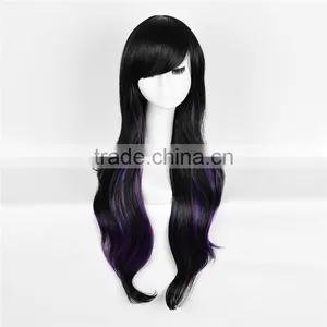 Factory Direct Sale Synthetic Wig Cosplay Very Long Black Hair Wig thumbnail-2