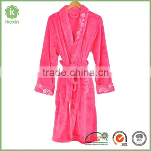 Luxurious Flannel Satin Men Brushed Hemmed Bathrobe Set thumbnail-5
