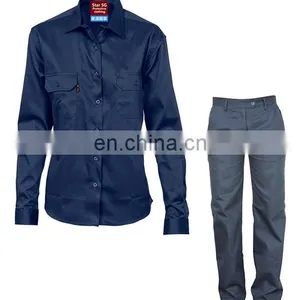 Womens Safety Track Suits Workwear Safety Reflective Shirts and Pants Design for Work Clothes thumbnail-1