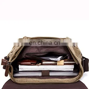 Vintage Canvas Laptop Messenger Business Bag thumbnail-4