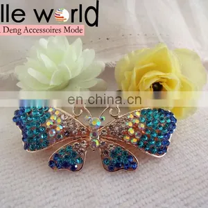 3 Designs Women's Rhinestone Butterfly Barrette Clip thumbnail-2