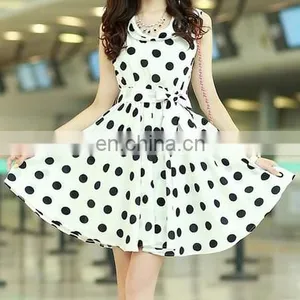 Summer Rockabilly Polka Dot Dress Pinup Polka Dot Wiggle Pencil Dress thumbnail-5