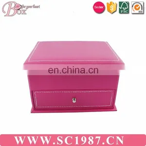 Magic Pink Drawer Jewelry Box With Miror thumbnail-3