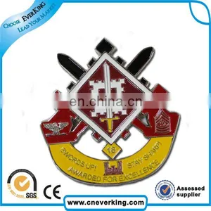 30mm 50mm Custom Diamond Cutting Colorful Pin Metal Badge thumbnail-2