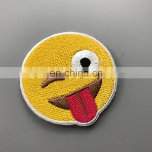Cheap Price Cute Items Woven Emoji Patches thumbnail-3