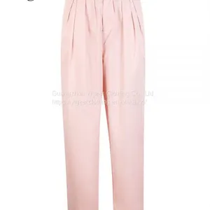 Ruffled Waist Ankle Casual Pants thumbnail-1