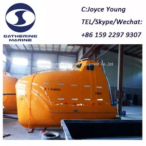 High Speed 6 Knots Marine Free Fall FRP Lifeboat thumbnail-3