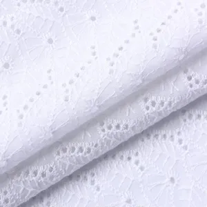 Swiss Lace 100% Cotton Swiss Voile Lace Fabric Embroidered Wholesale thumbnail-3