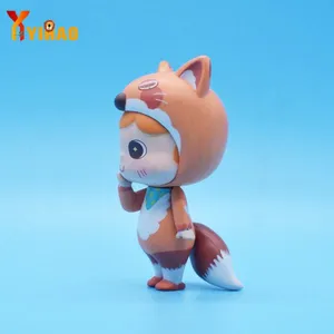 Customized Cute Fox Plastic Action Model Figures Toy for Collect thumbnail-2