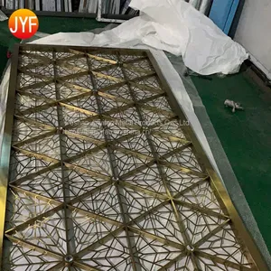 China Manufactory Luxury Customized Colorful Laser Cut Metal Decorative Wedding Restaurant Wall Divide thumbnail-3